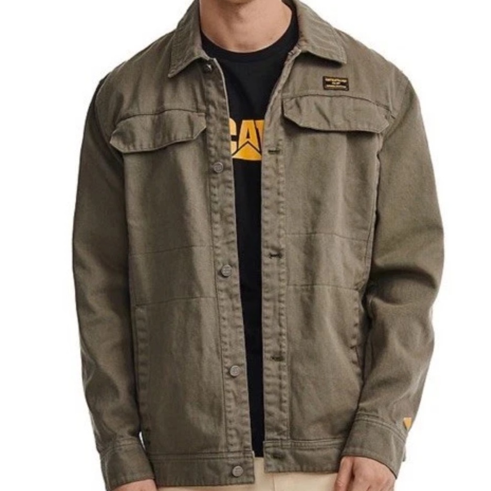 Caterpillar Dusty Olive Heritage Uniform Twill Shirt Jacket Small NWT